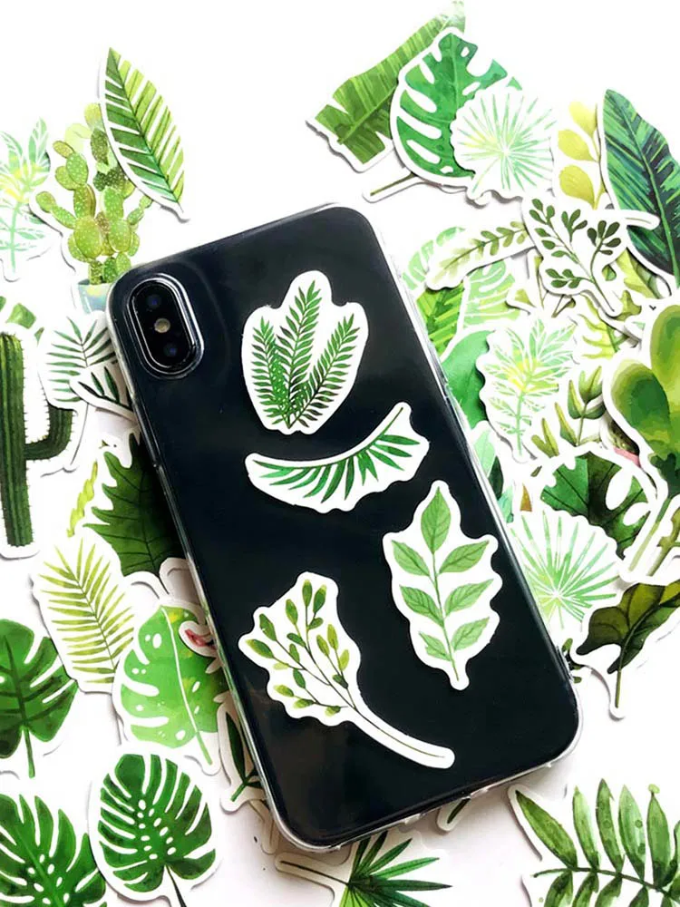 

60 Pcs/Pack Plant Decorative Washi Stickers Green Cactus Scrapbooking Stick Label Diary Stationery Album Stickers