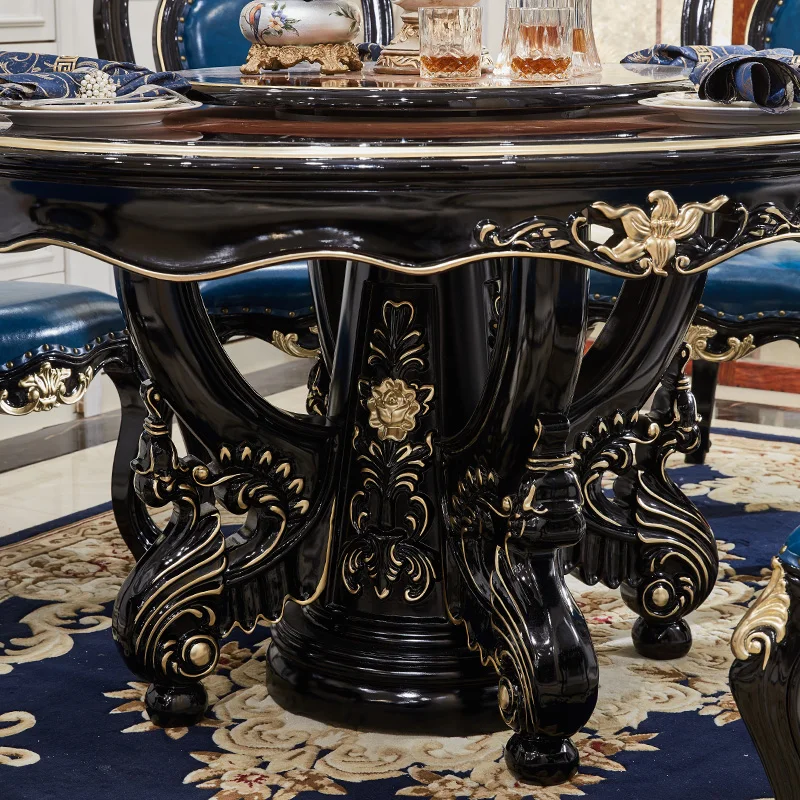 Мебель для столовой однотонная искусственная кожа со стульями| |