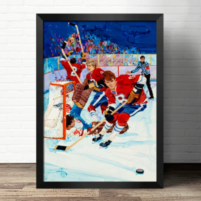 

Hockey Wall Art Posters Painting Exquisite Pattern for Ice Hockey Fans Gift and Bedroom Decoration Child Sports Birthday Present