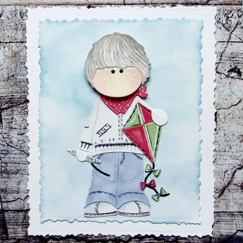 Большие Вырубные штампы с рваными краями прямоугольный трафарет для