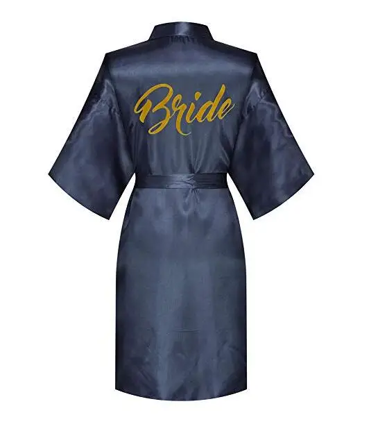 Атласные шелковые халаты Свадебный банный халат для подружки невесты Летняя