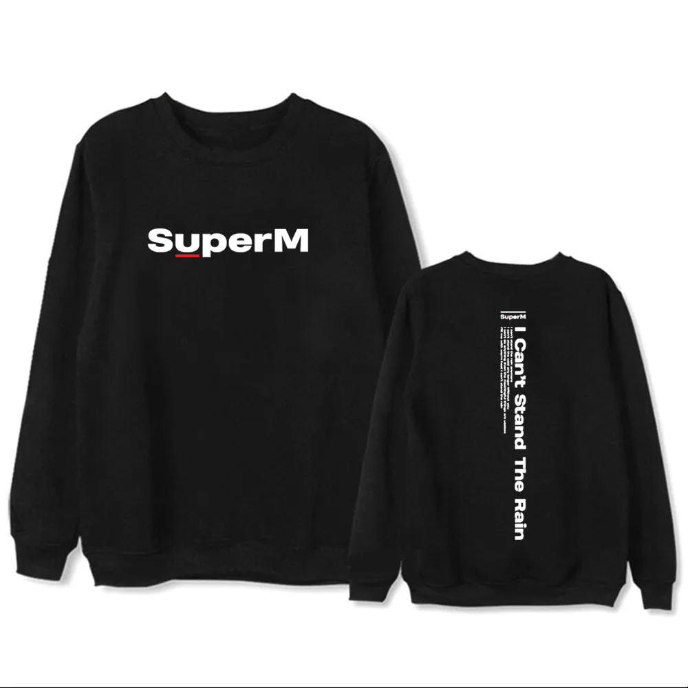 

Постер Kpop SuperM We are the future live североамериканский концерт с круглым вырезом свитшоты пуловеры MARK Lucas концертные турне