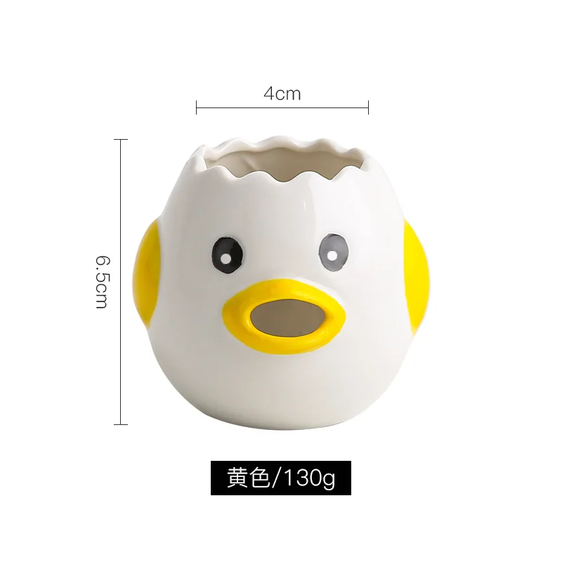 

Nordic Ceramic Egg White Separator Creative Cartoon Cute Mini Hollow Egg Yolk Filter Easy kitchen gadgets and accessories tools