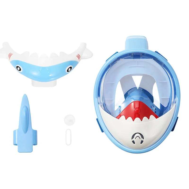 

Детская маска для подводного плавания с аквалангом, полностью закрывающая лицо, противотуманная Маска для ныряния, плавания, подводной охо...