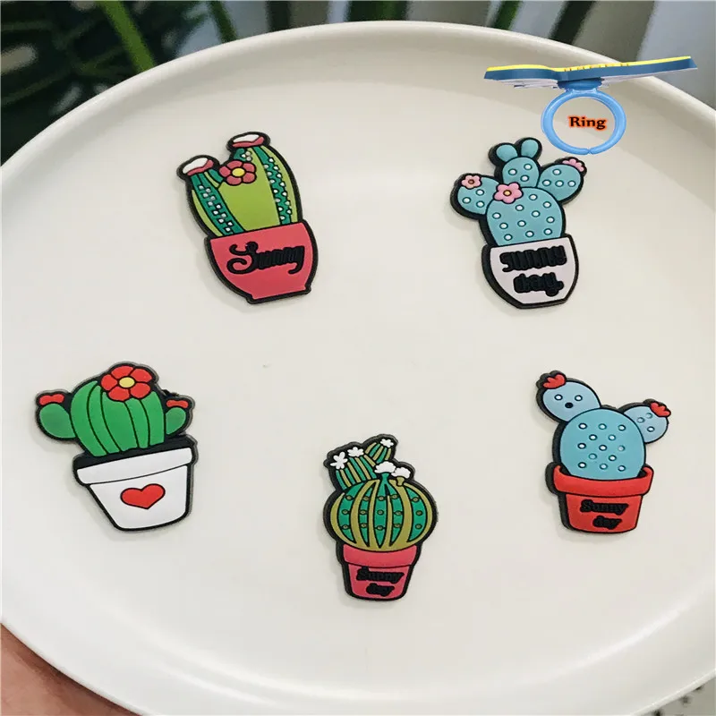 Растения значок силиконовые кактус аксессуары для пальцев тропический ПВХ дети
