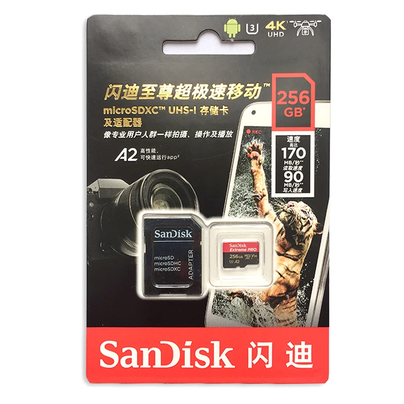 A2-256GB-170M SanDisk Ultra A1 карты памяти MicroSD 200 ГБ 128 ГБ 64 ГБ 32 ГБ 16 ГБ MicroSDHC/SDXC UHS-Я 98 МБ/с. карты памяти Micro SD картао де memoria - Емкость: A2-256GB-170M