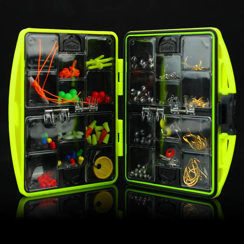 

YINGTOUMAN Fishing Tackle Boxes Kit 24 Kinds Fishing Hooks Multifunctional Fishing Tackle Kit Hooks Accessories Without Box
