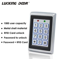 rfid metal access control em card reader keypad w 1000 users 125khz card reader keypad key fobs door access