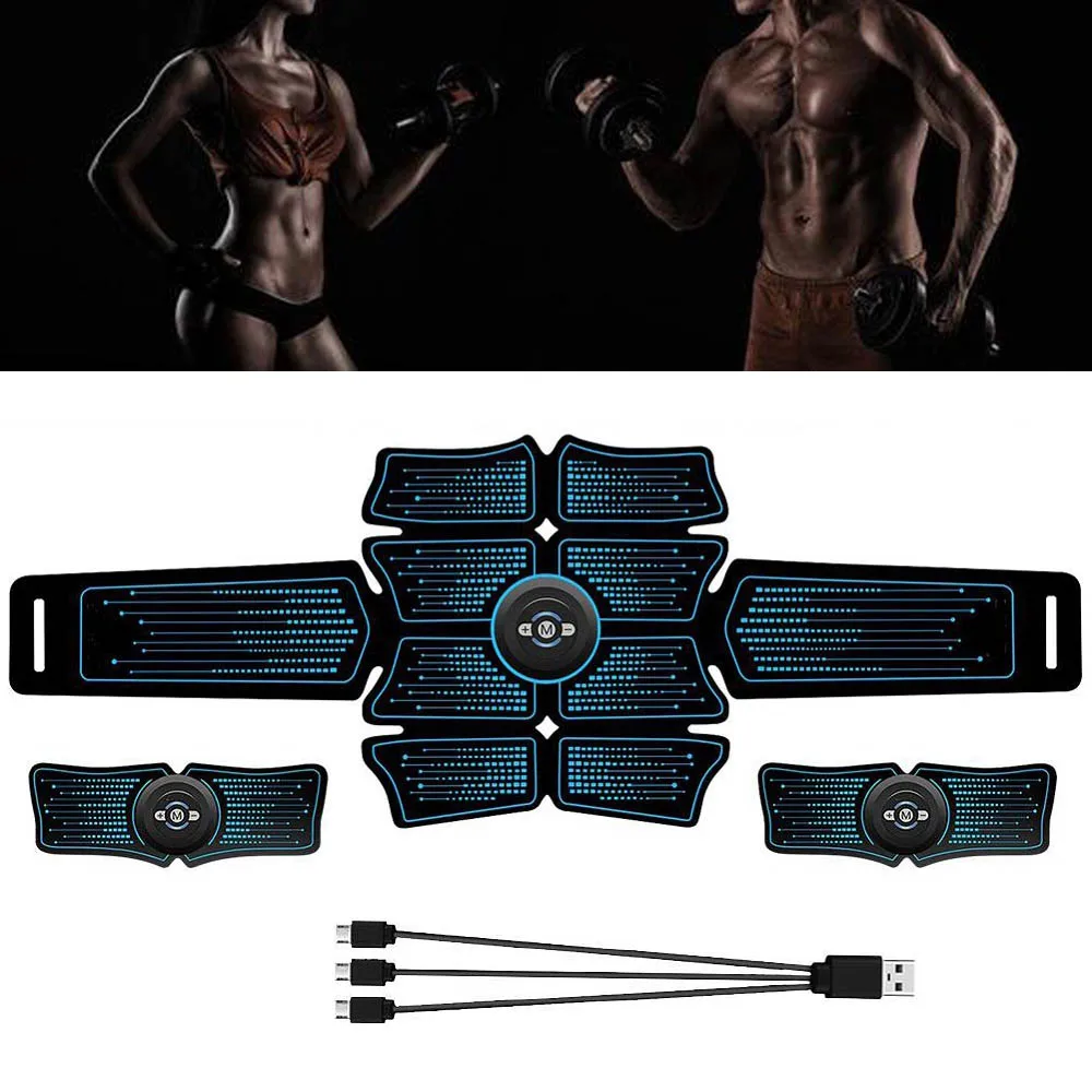 

EMS Abdominal Belt Electrostimulation ABS Muscle Stimulator Hip Muscular Trainer Toner Home Gym Fitness Equipment Women Men