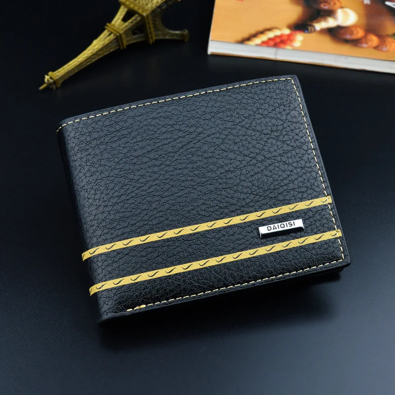 

Luxurious Classic Business PU Leather Men Short Money Coin Wallet Card Holder Male Walet Pocket Retro Purse High Quatily Branded