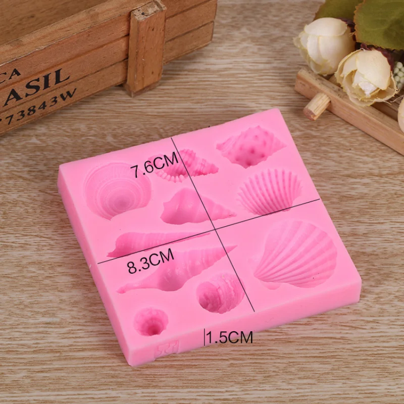 Силиконовая форма сделай сам для шоколада с красивыми ракушками морскими