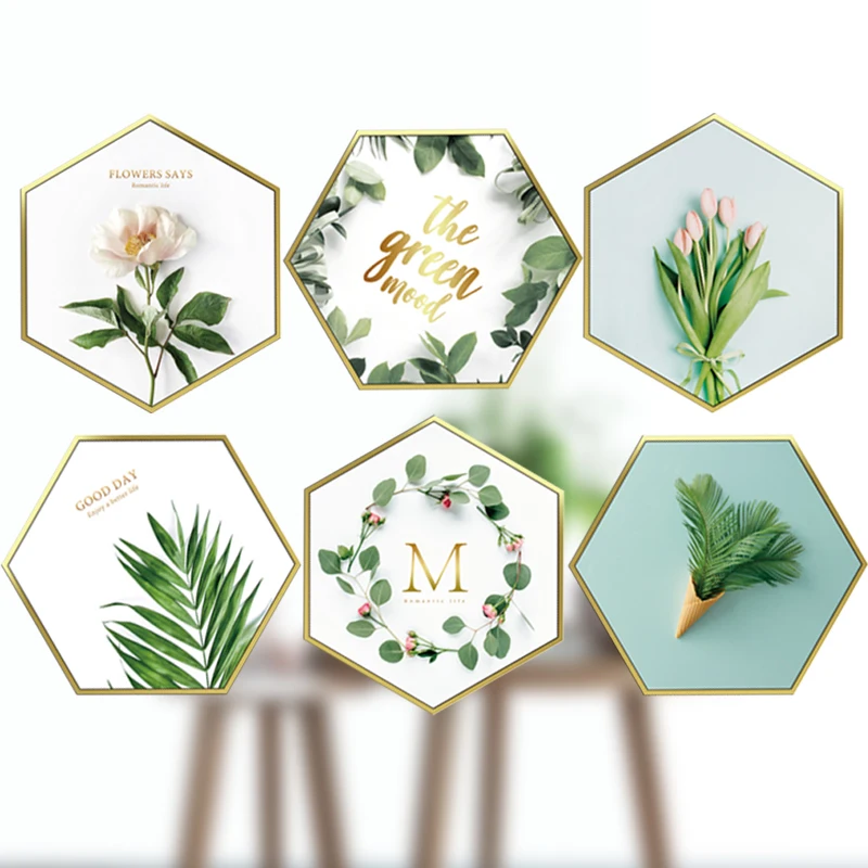 LuanQI Green Leaves Wall Stickers For Home Bedroom Room Tropical Plants Sticker Vinyl Decals Door Murals Wallpaper | Дом и сад