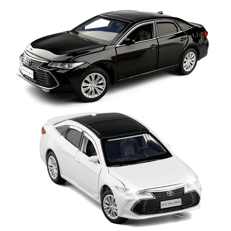 

Модель автомобиля Toyota Avalon, модель литая металлическая, черно-белая, V245, 1/32