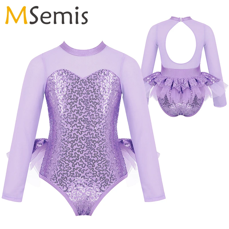 Балетное платье пачка для девочек подростков Тюлевое с длинными рукавами