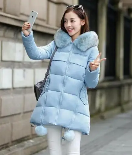 Зимние пальто для беременных Новинка 2021 парка с капюшоном и воротником из