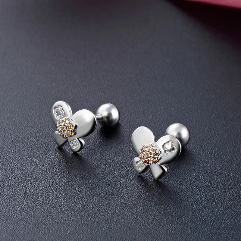 

s925 Pure silver studs ladies fashion cross-border jewelry