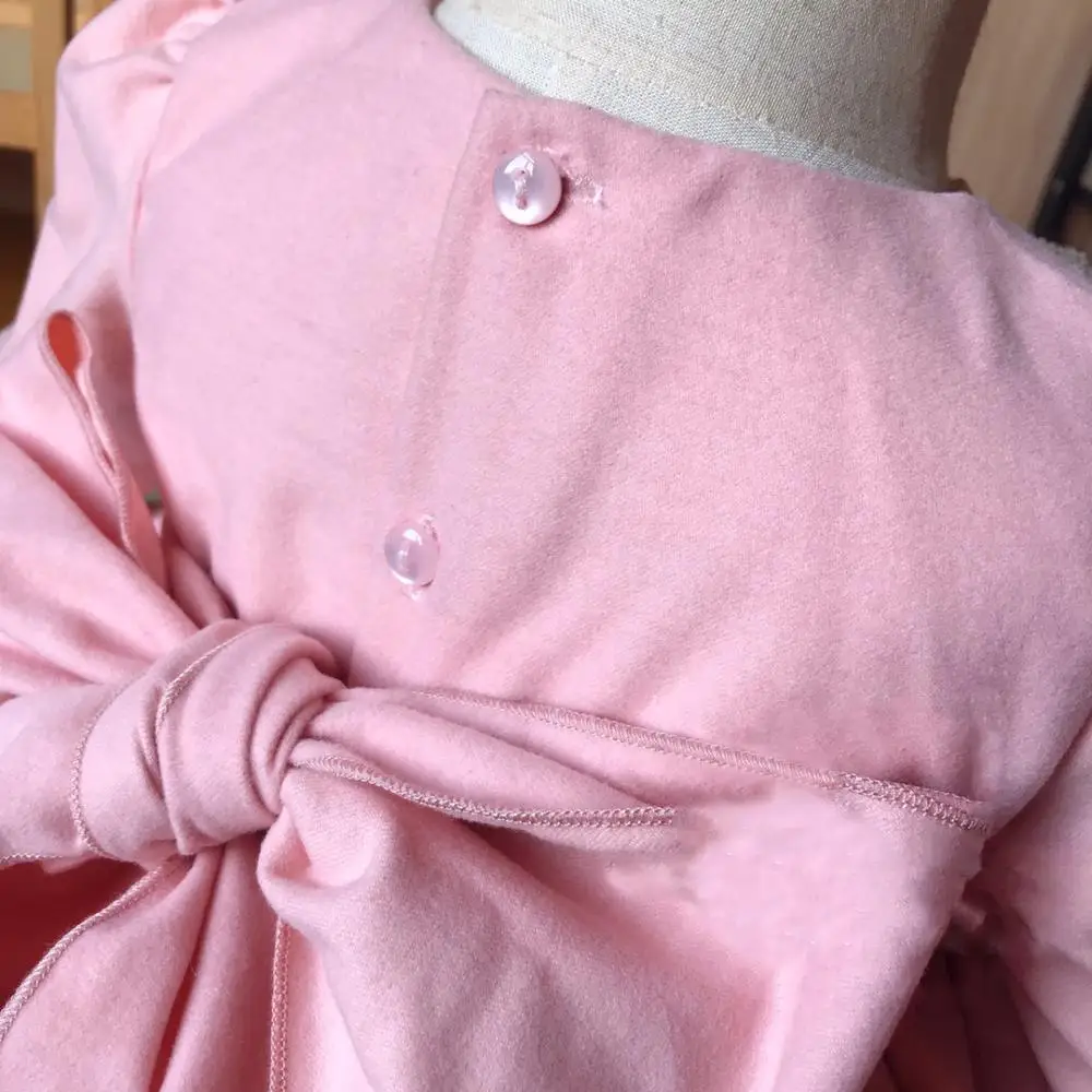 

Baby Girl Spring Autumn Winter Pink Woolen Cloth Ball Gown Princess Dress Children Toddler Infant Vintage Spanish Lolita Clothes