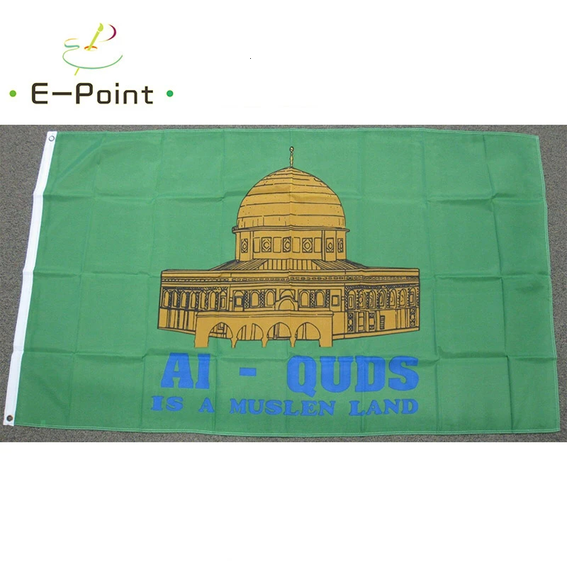 

Muslim Flag Al-quds is A Muslen Land 2ft*3ft (60*90cm) 3ft*5ft (90*150cm) Size Christmas Decorations for Home Flag Banner