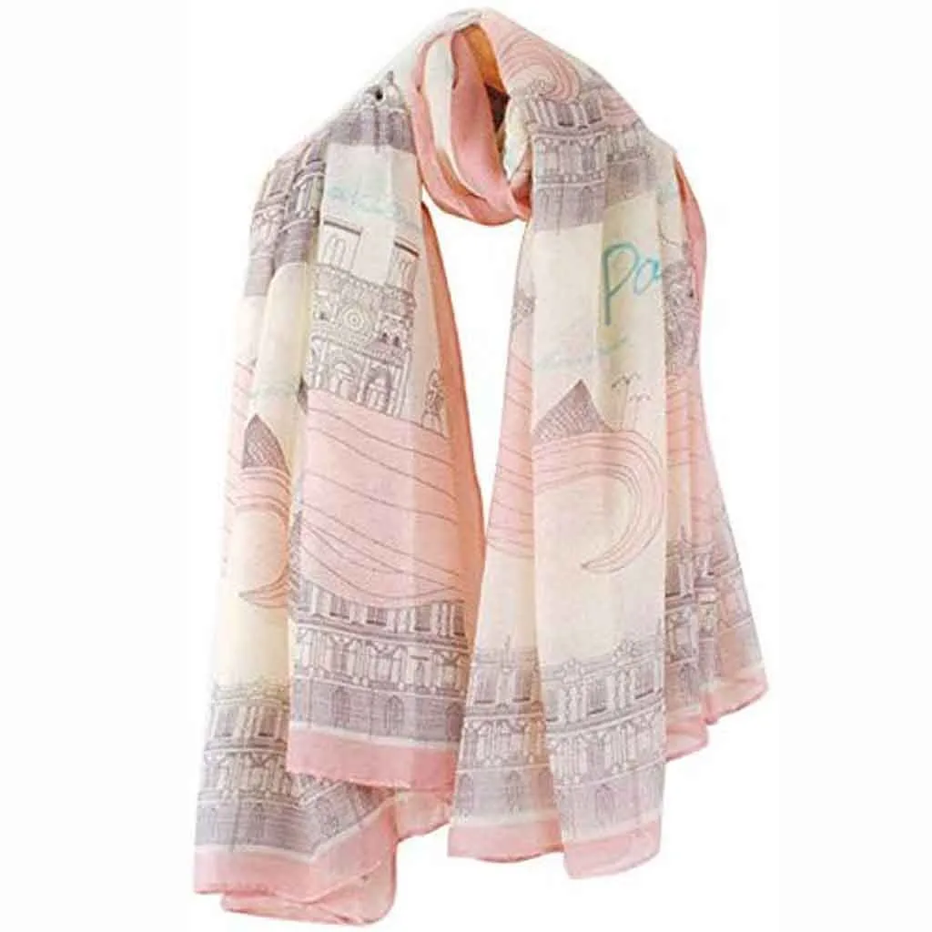 SAGACE шарф женский зимний теплый повседневный элегантный длинный хлопковый Принт