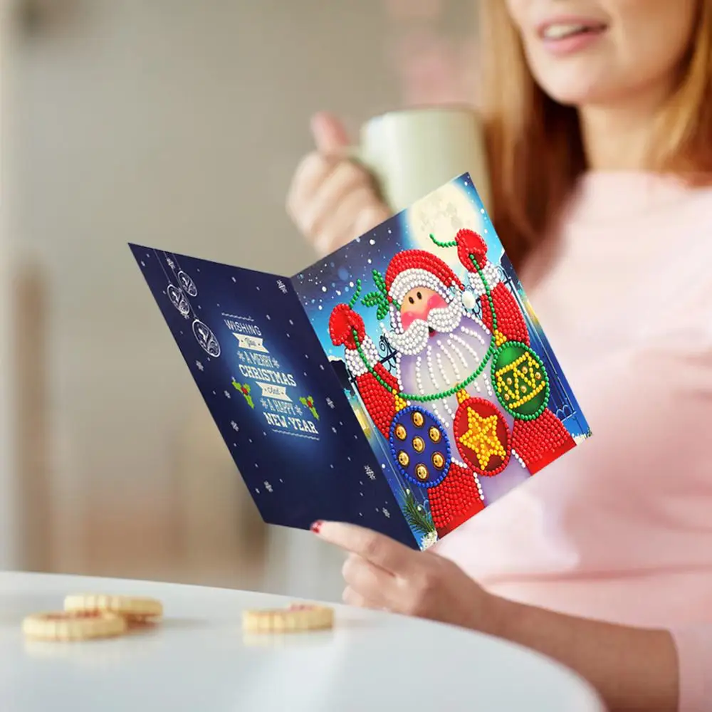 

6/8pcs 5D DIY Diamond Painting Cards Creative and Unique Projects Delicate Special-shaped Rhinestones Greeting Birthday Cards