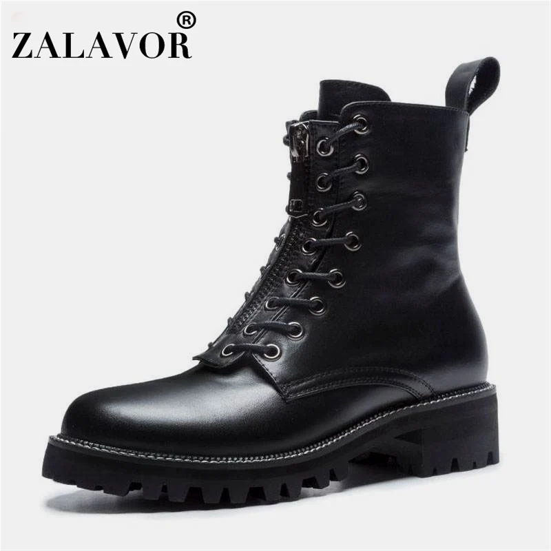 ZALAVOR/ботильоны для женщин брендовая дизайнерская обувь из натуральной кожи