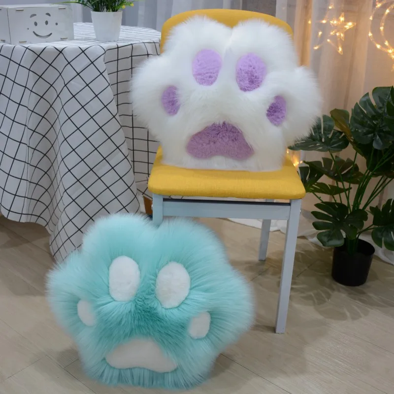 

Armchair Seat Cat Paw Cushion for Office Dinning Chair Desk Seat Backrest Pillow Office Seats Massage Cat Paw Cushion Cartoons