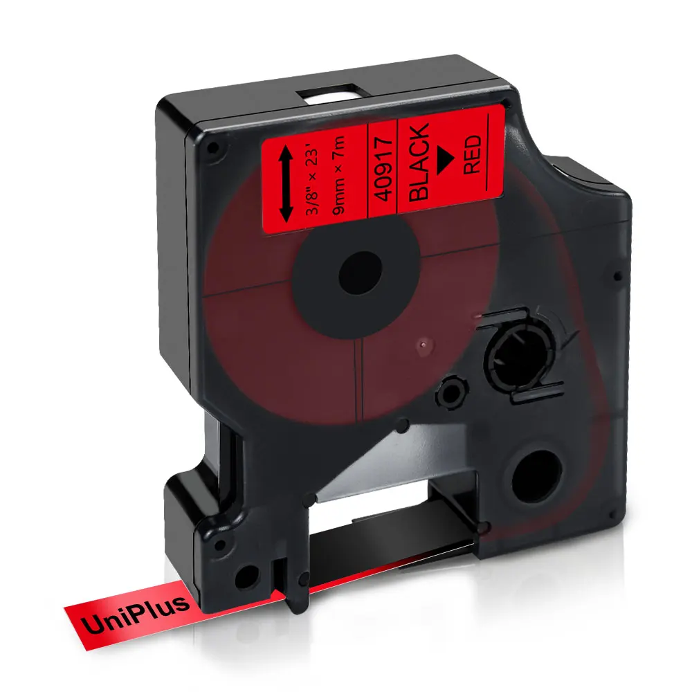 Наклейки UniPlus ярлыки для Dymo D1 40917 LabelManager PnP 280 300 420P 9 мм * 7 м красная лента принтера |