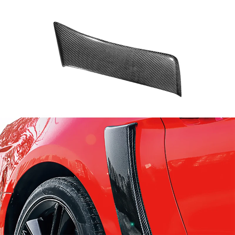 

Carbon fiber car rearview mirror shell tail box board fender modification Decorative suction port For Ford Mustang 15-20