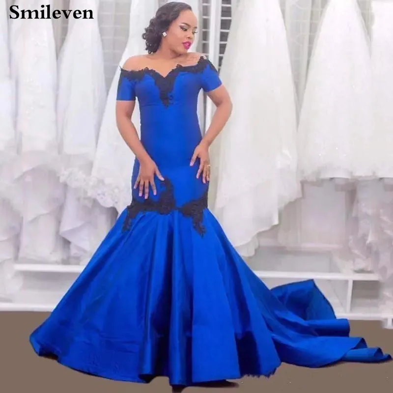 

Женское вечернее платье с юбкой годе, с открытыми плечами