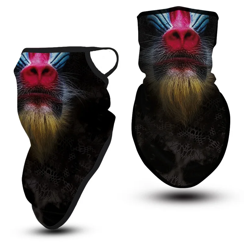 Маска для лица косплея животных Забавный медведь Лев тигр шейный шарф маски