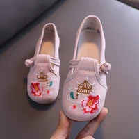 spring and autumn ethnic style hanfu shoes super soft sole comfortable cloth shoes embroidered shoes cotton and linen breathable