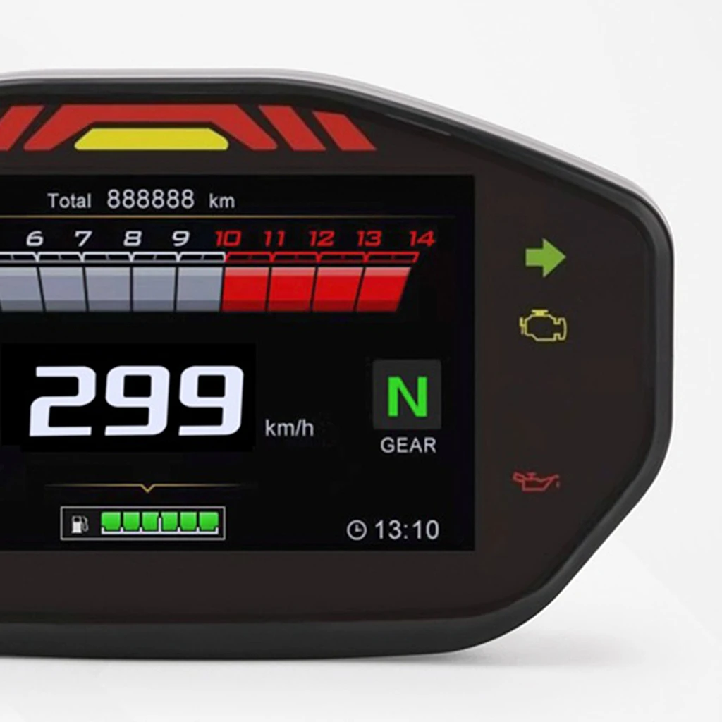 

Motorcycle LCD Speedometer Motorcycle Digital Odometer Speedometer Tachometer