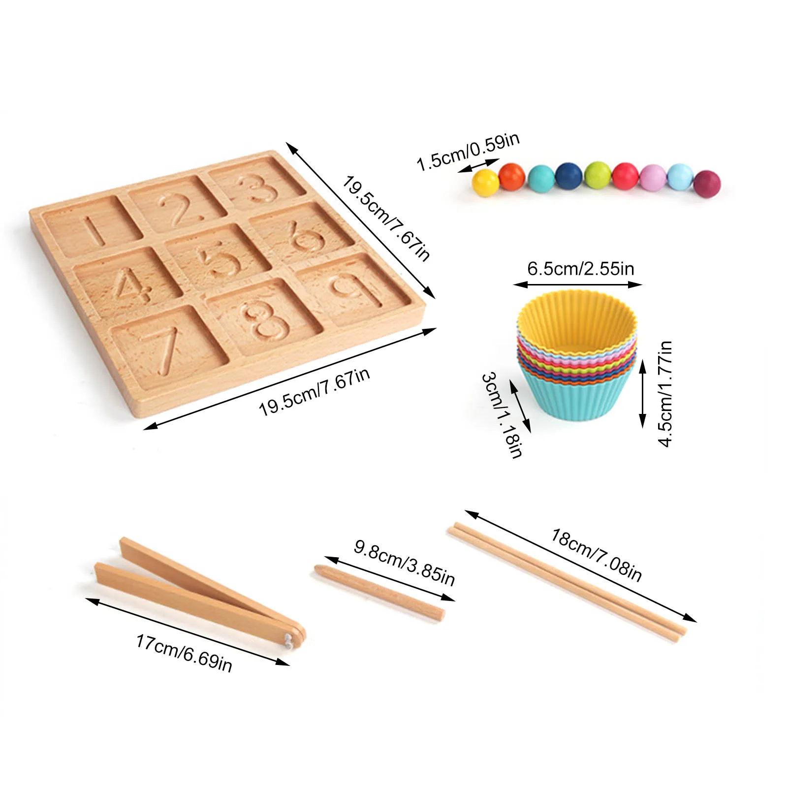 

Rainbow Wooden Clip Go Game Set Dot Bead Board Game Math Toy Rainbow Clip Bead Montessori Educational Blocks Learning Toys