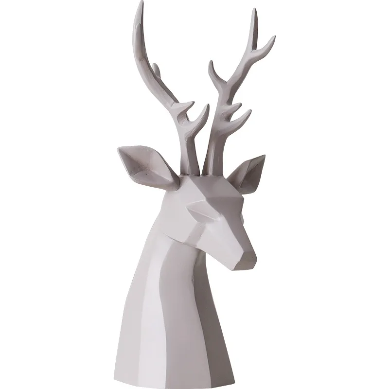 Европейский стиль декорации головы оленя модный зал ТВ шкаф вино животный художественный творческий подарок.