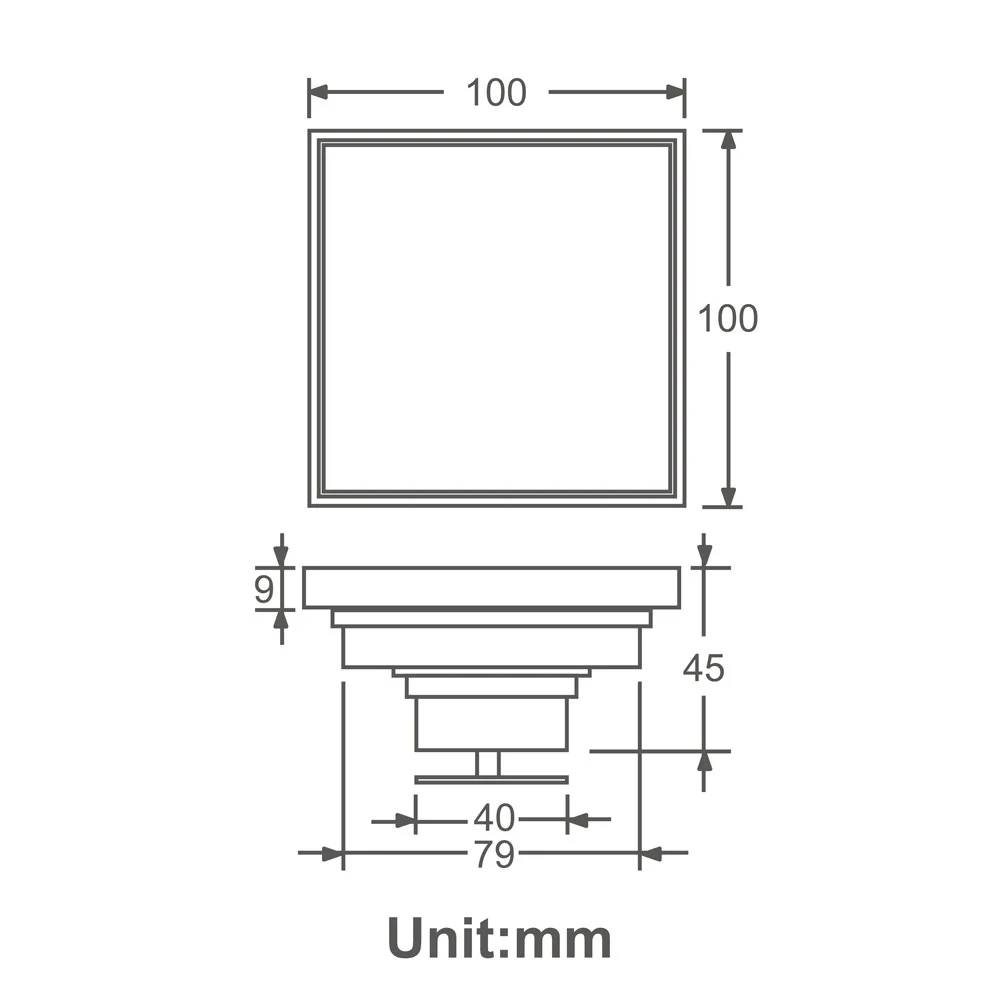 Квадратный матовый черный Слив для кухни твердая латунь слив душа 4-дюймовый в
