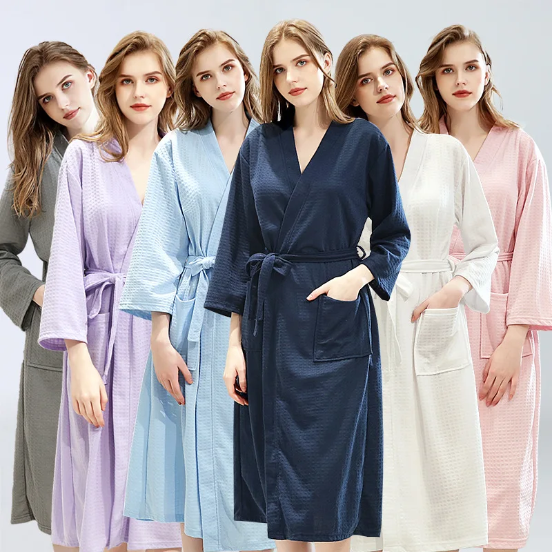 

Female Silk Kimono Robe Lovers Nightgown Bath Gown Sleepwear Large Nightwear Soft Bathrobe Satin Nightgown robes for women