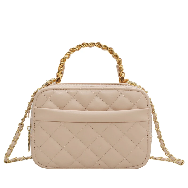 

Lattice Square Tote bag 2021 Fashion New High-quality PU Leather Women's Designer Handbag Luxury brand Shoulder Messenger Bag
