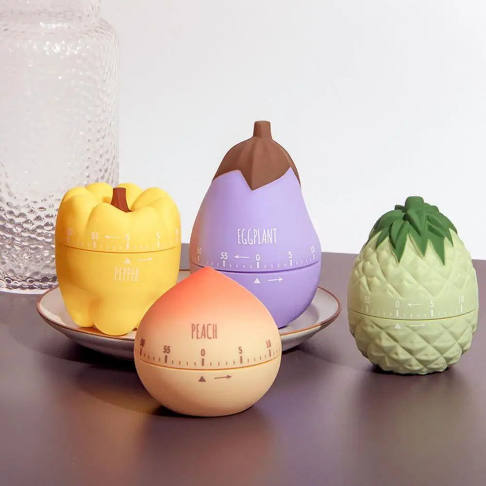 

Timer Vegetable Fruit Shaped Mechanical ABS Creative Accurate Multi-style Easy Operation Cooking Time Reminder Kitchen Accessory