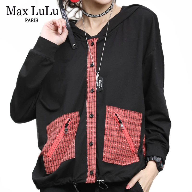 Max LuLu Новинка 2020 корейская мода уличная женская повседневная одежда на молнии с
