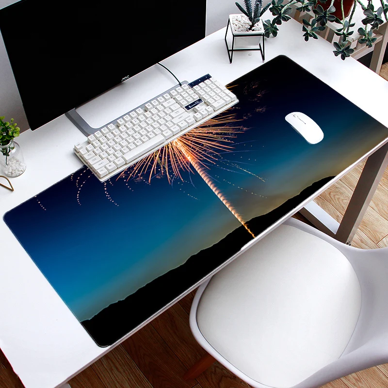 

900*400mm Beautiful night sky Large Size Gaming Mouse Pad Anti-slip Natural Rubber PC Computer Gamer Mousepad Desk Mat