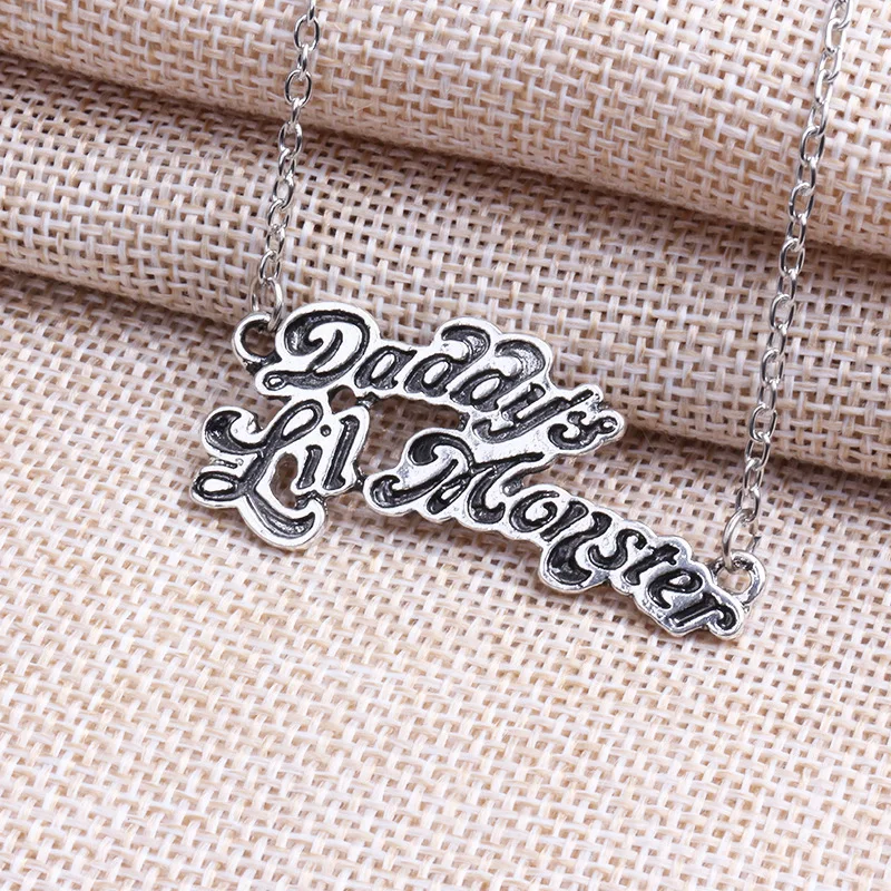 Косплей ожерелье отряд самоубийц Харли Квинн хип хоп Уличная мода с надписью