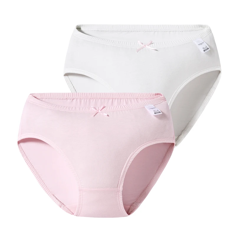 

Children's Underwear Soft Stretch Cotton Primary School Students Breathable Girls' Underwear Briefs [2 Pack]