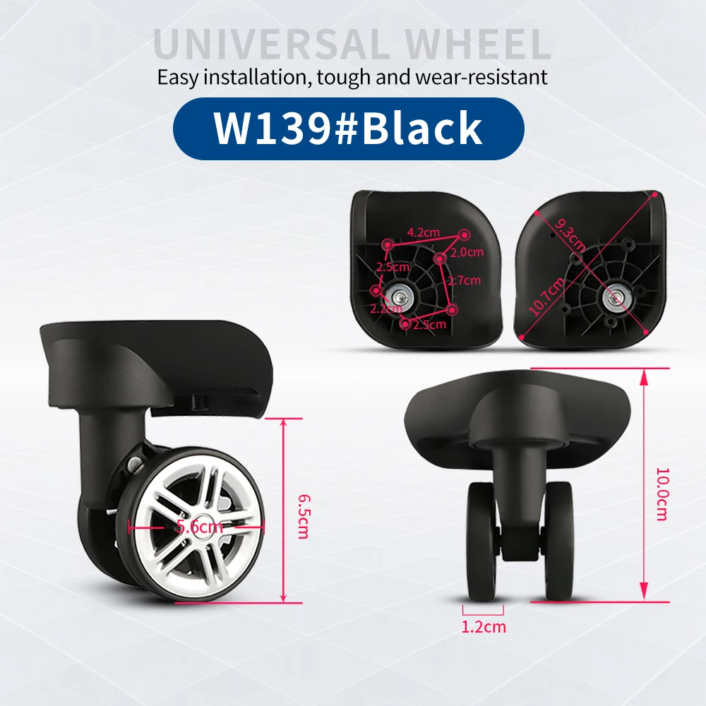 TANGYIPIN W139 Trolley wheel accessories 24 26 inch aluminum frame box luggage hard shell box repair solid universal wheels