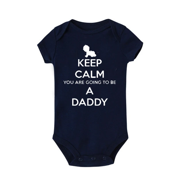 Комбинезон для новорожденных с принтом Keep the Clam You Going Be a Dad одежда маленьких