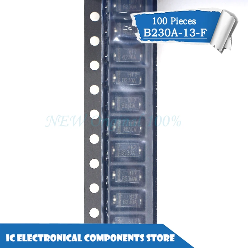 

New original B230A-13-F B230A-13 B230A 30V 2A SMA IC 100pcs/lot