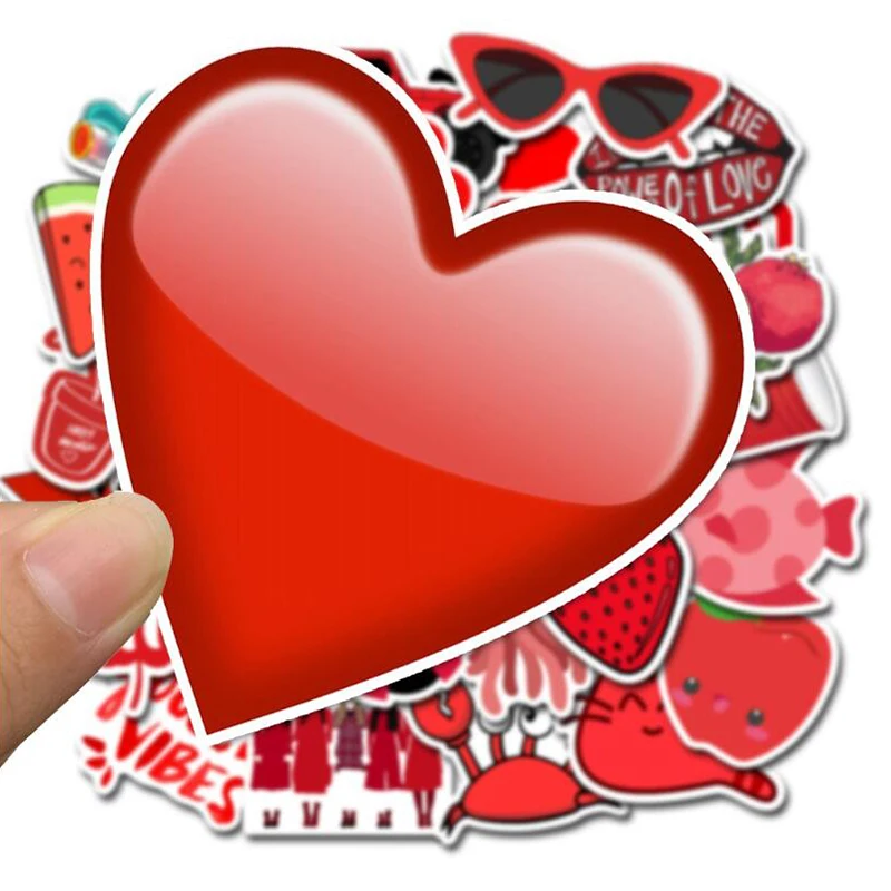 LL 034 #50/за штуку Бесплатная доставка без повторения красный свежий ПВХ Граффити