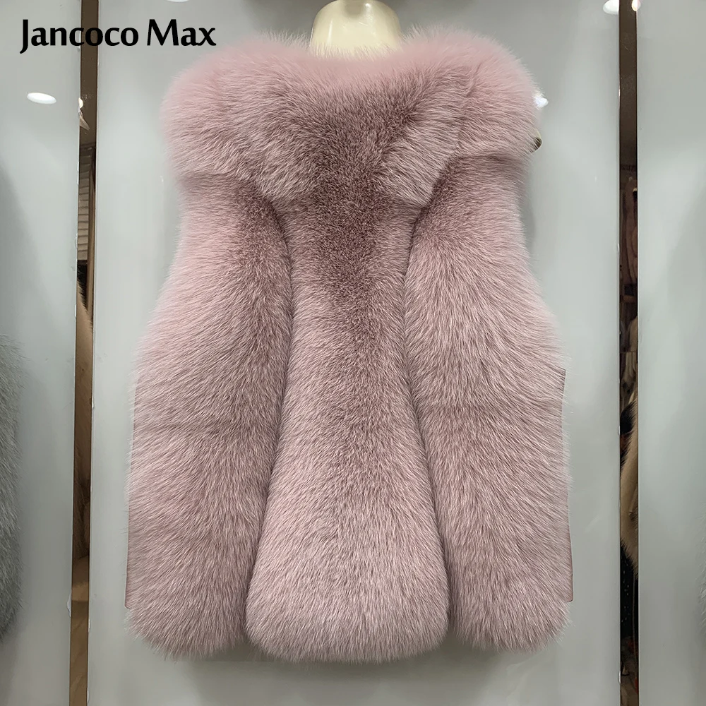 

Winter Long Vest Women's Fashion Waistcoat New Arrivals Real Fox Fur Gilets Thick Warm Fluffy Fur Sleeveless Coats S7890