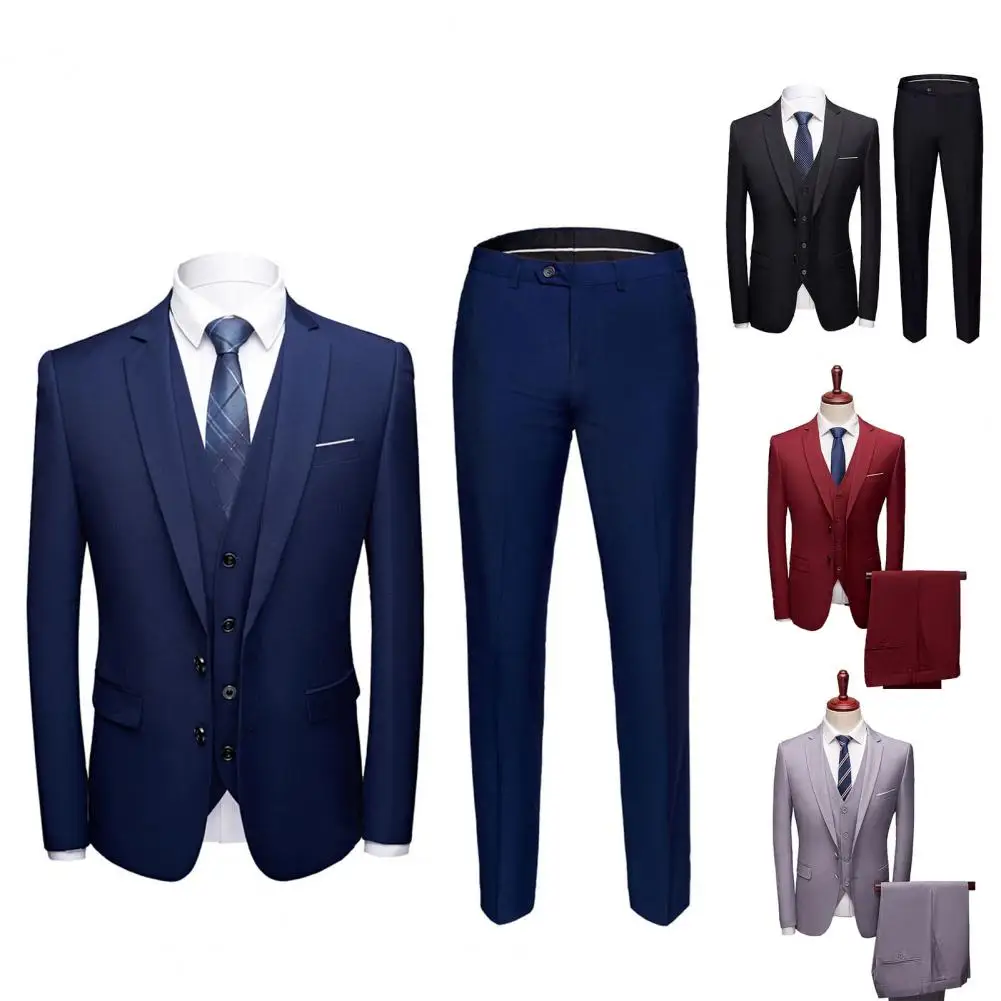Men Suit Great Plus Size Straight Pants Solid Color Straight Pants Suit Separates for Groom  Suit Separates  Business Suit