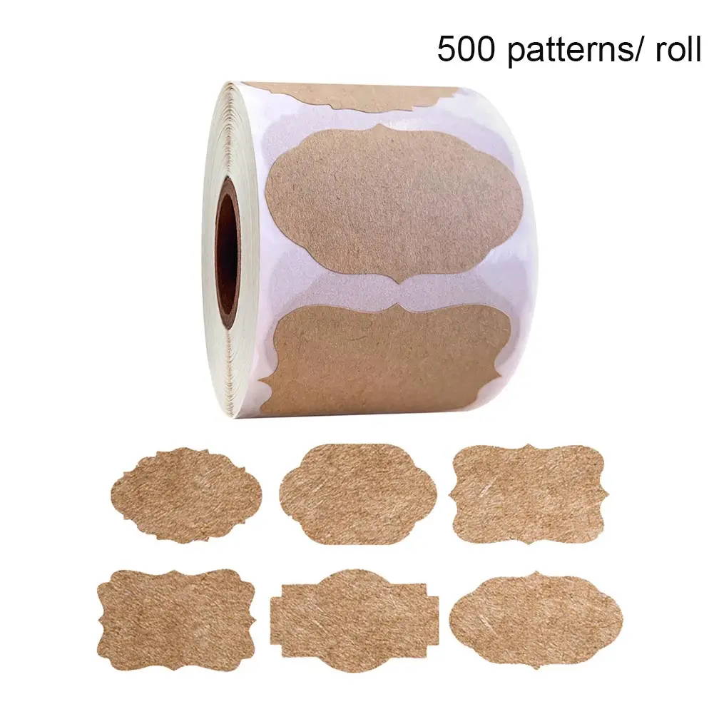 500 шт. самоклеющиеся наклейки для подарков стеклянная бутылка логотип подарочная