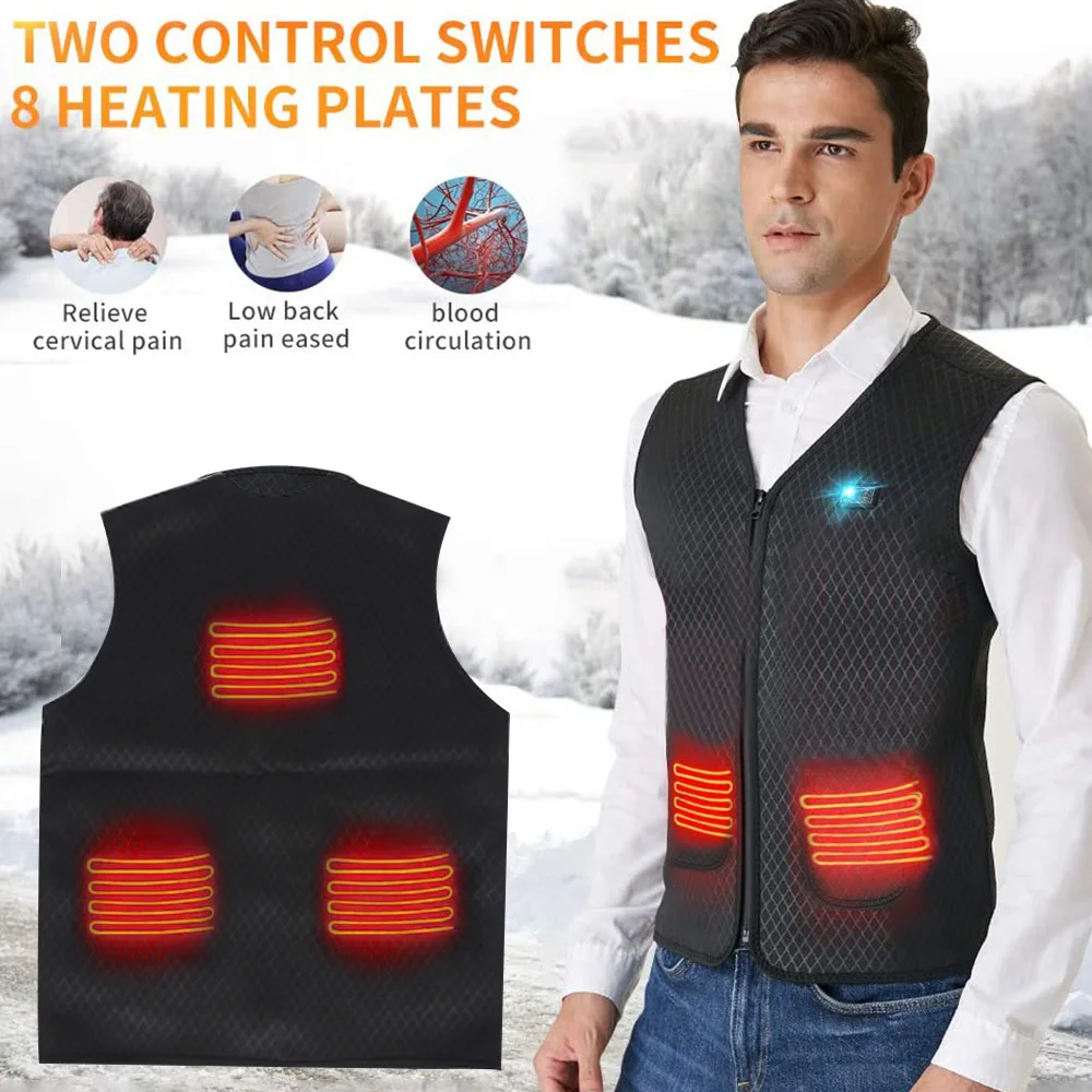 USB Инфракрасная электрическая Гибкая теплая зимняя куртка умный жилет с